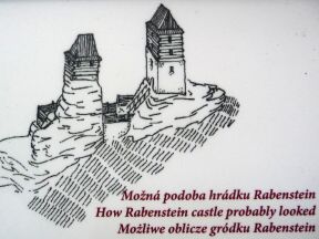 Zcenina hradu Rabentejn (Rabenstein)