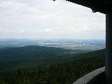 Vhled na Rychlebsk hory a PL z rozhledny na Borvkov hoe