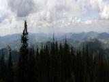 Vhled z rozhledny na Czarne Gre - panorama zpadn vhled